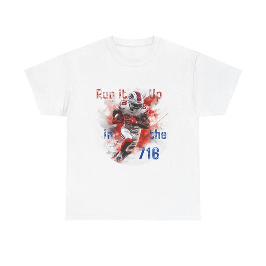 Dynamic Buffalo Bills NFL Player Inspired in Action | Iconic Football T-Shirt Design Unisex Heavy Cotton Tee