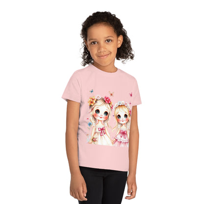 Joyful Watercolor Dolls T-Shirt 100% Organic