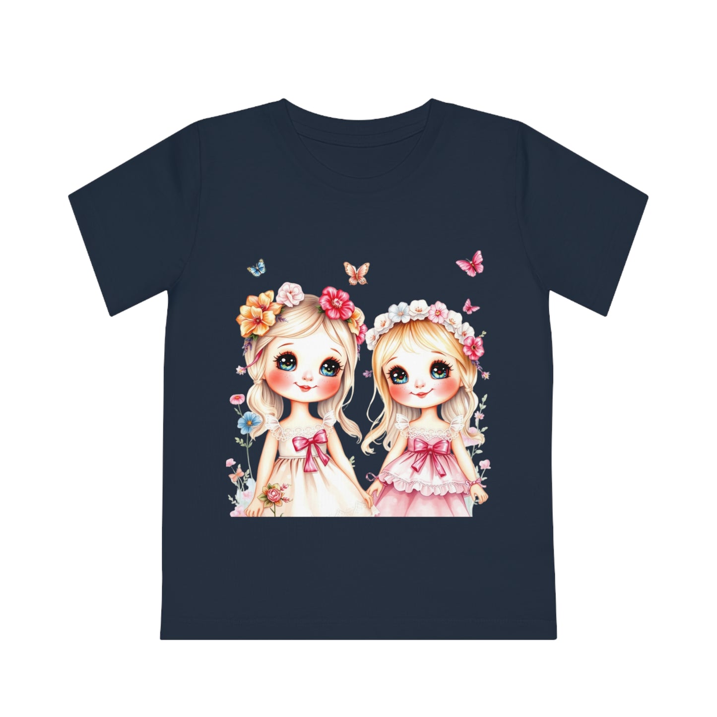 Joyful Watercolor Dolls T-Shirt 100% Organic