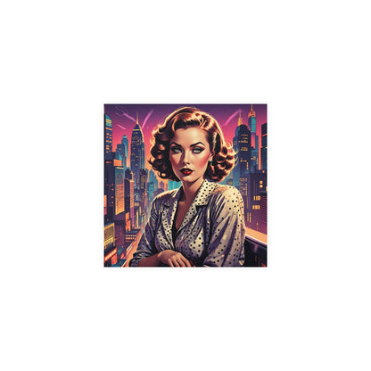 Pop Art Poster - Retro 1950s City Glamour Matte Paper Poster