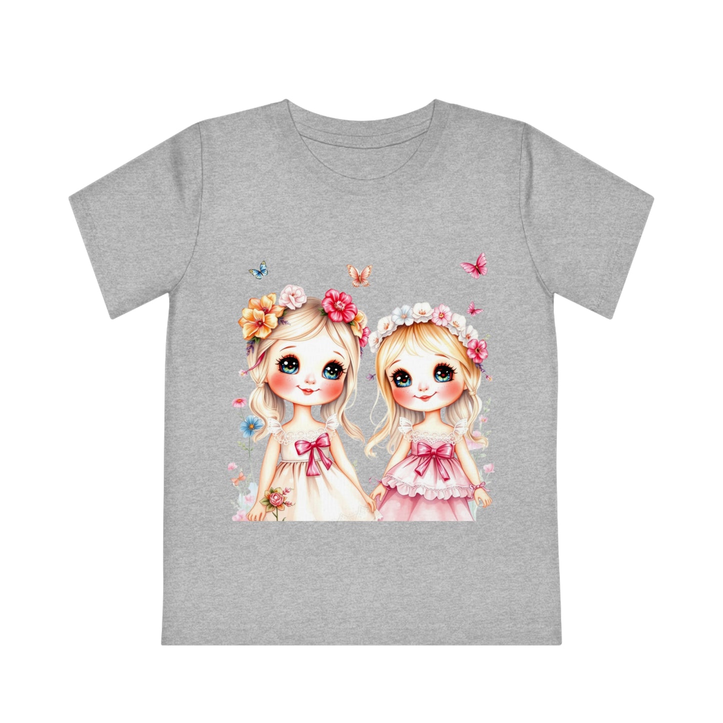 Joyful Watercolor Dolls T-Shirt 100% Organic