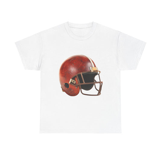 Vintage Football Helmet T-Shirt | Retro American Football Gear  | Born for the Game  | Classic NFL Tee for Men Unisex Heavy Cotton Tee