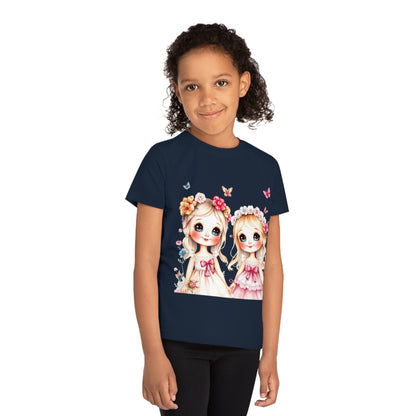 Joyful Watercolor Dolls T-Shirt 100% Organic