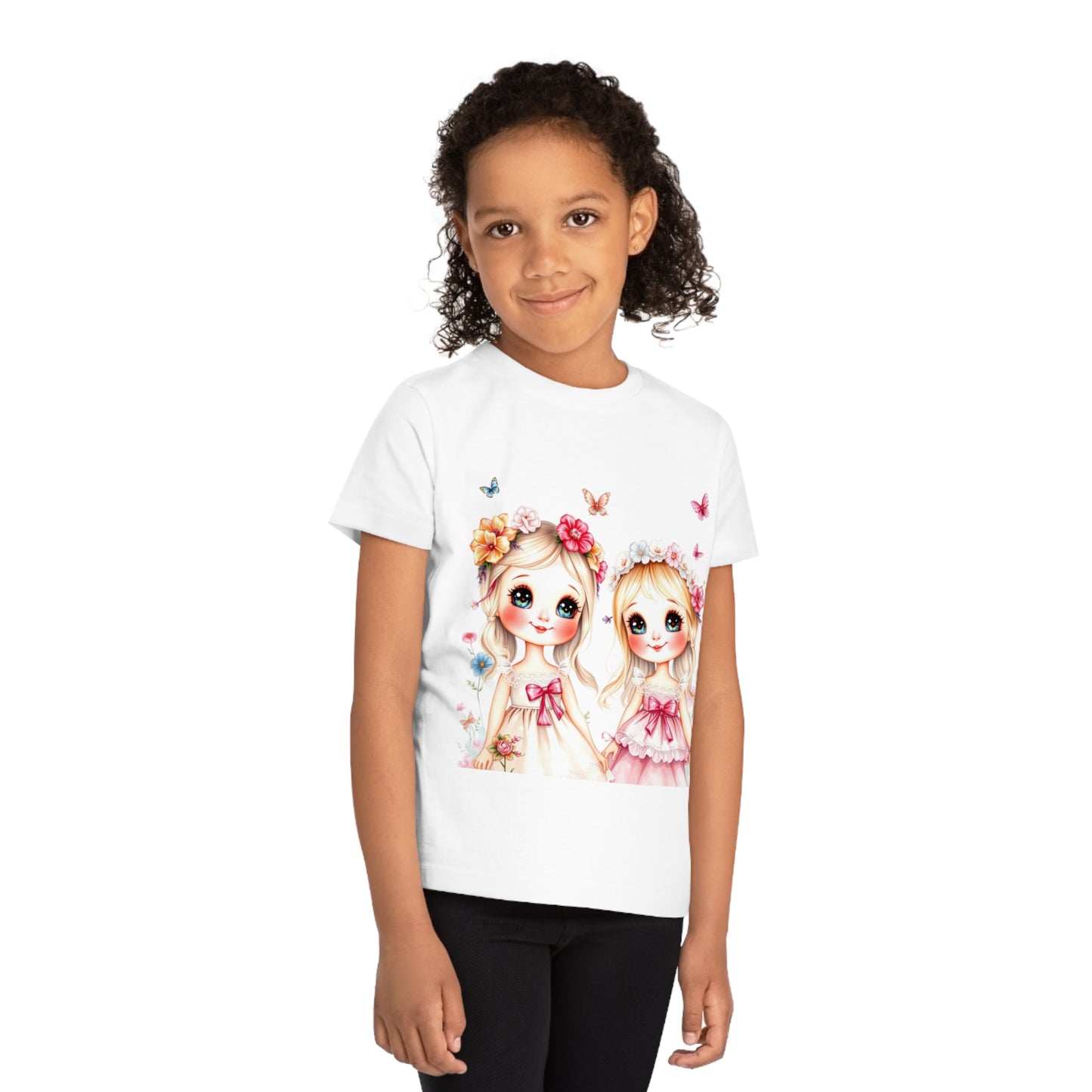 Joyful Watercolor Dolls T-Shirt 100% Organic