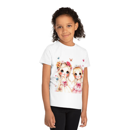 Joyful Watercolor Dolls T-Shirt 100% Organic