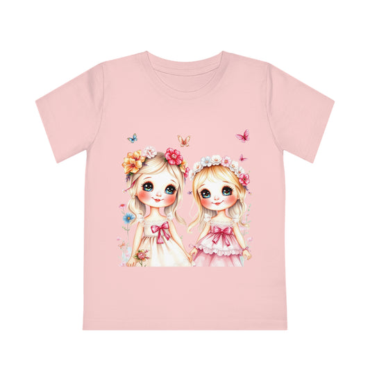 Joyful Watercolor Dolls T-Shirt 100% Organic