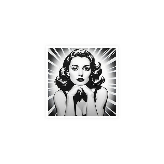 Timeless Elegance: Vintage Pop Art  Poster for Retro Home Decor