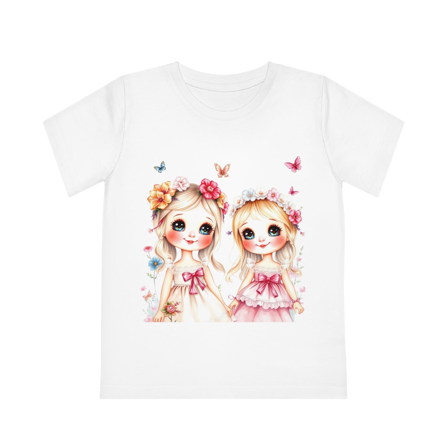 Joyful Watercolor Dolls T-Shirt 100% Organic