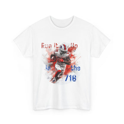 Dynamic Buffalo Bills NFL Player Inspired in Action | Iconic Football T-Shirt Design Unisex Heavy Cotton Tee