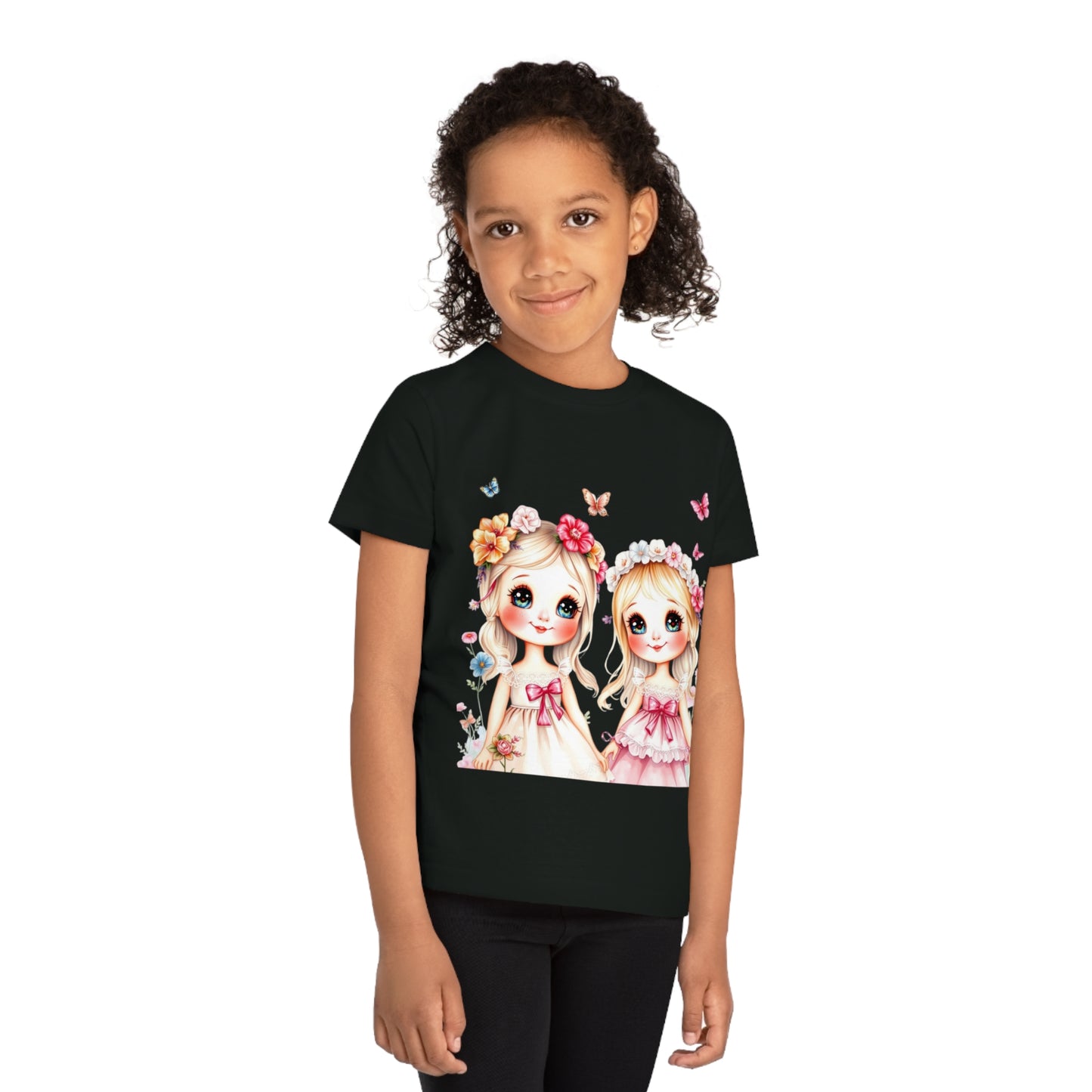 Joyful Watercolor Dolls T-Shirt 100% Organic