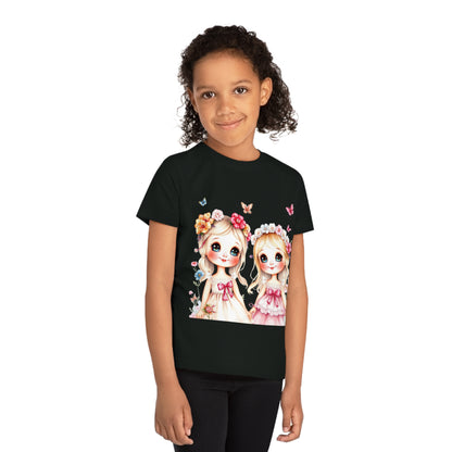 Joyful Watercolor Dolls T-Shirt 100% Organic